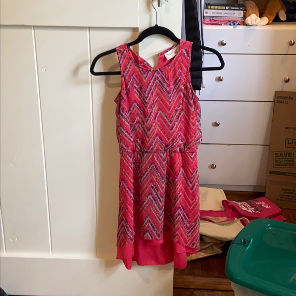 cute pink chevron dress